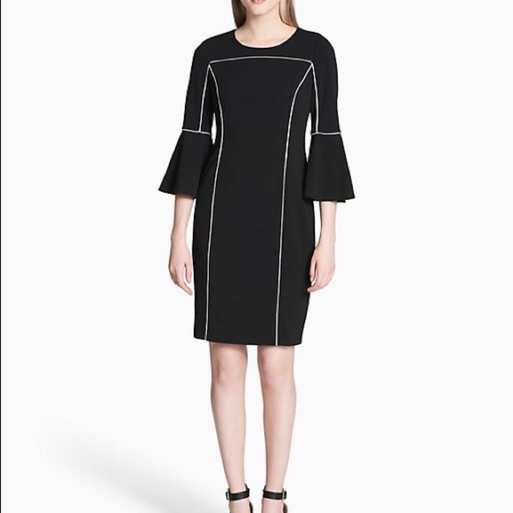 Calvin Klein Piper Bell Sleeve Sheath Dress